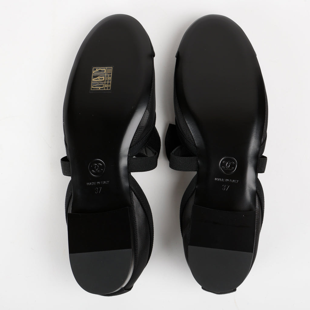 Coco Mark Ribbon Bow Flat Size 37