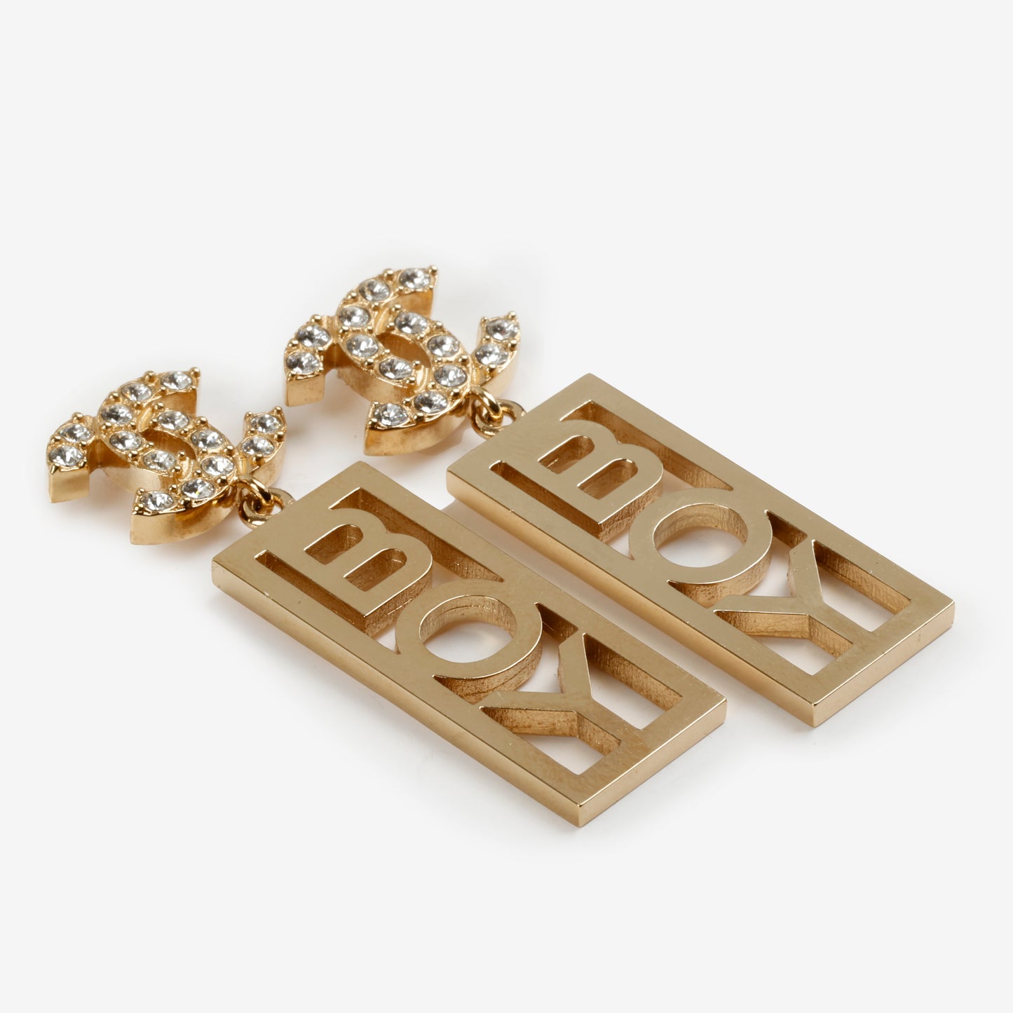 Crystal CC Boy Drop Earrings