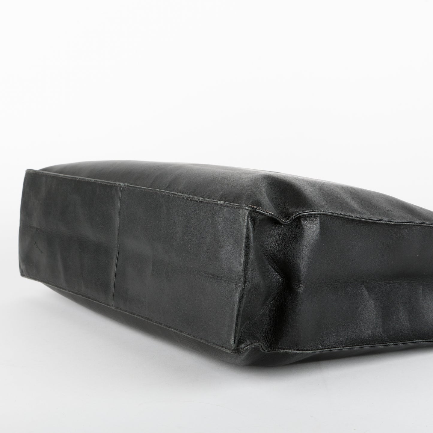 XL Chain Tote, Black Lambskin