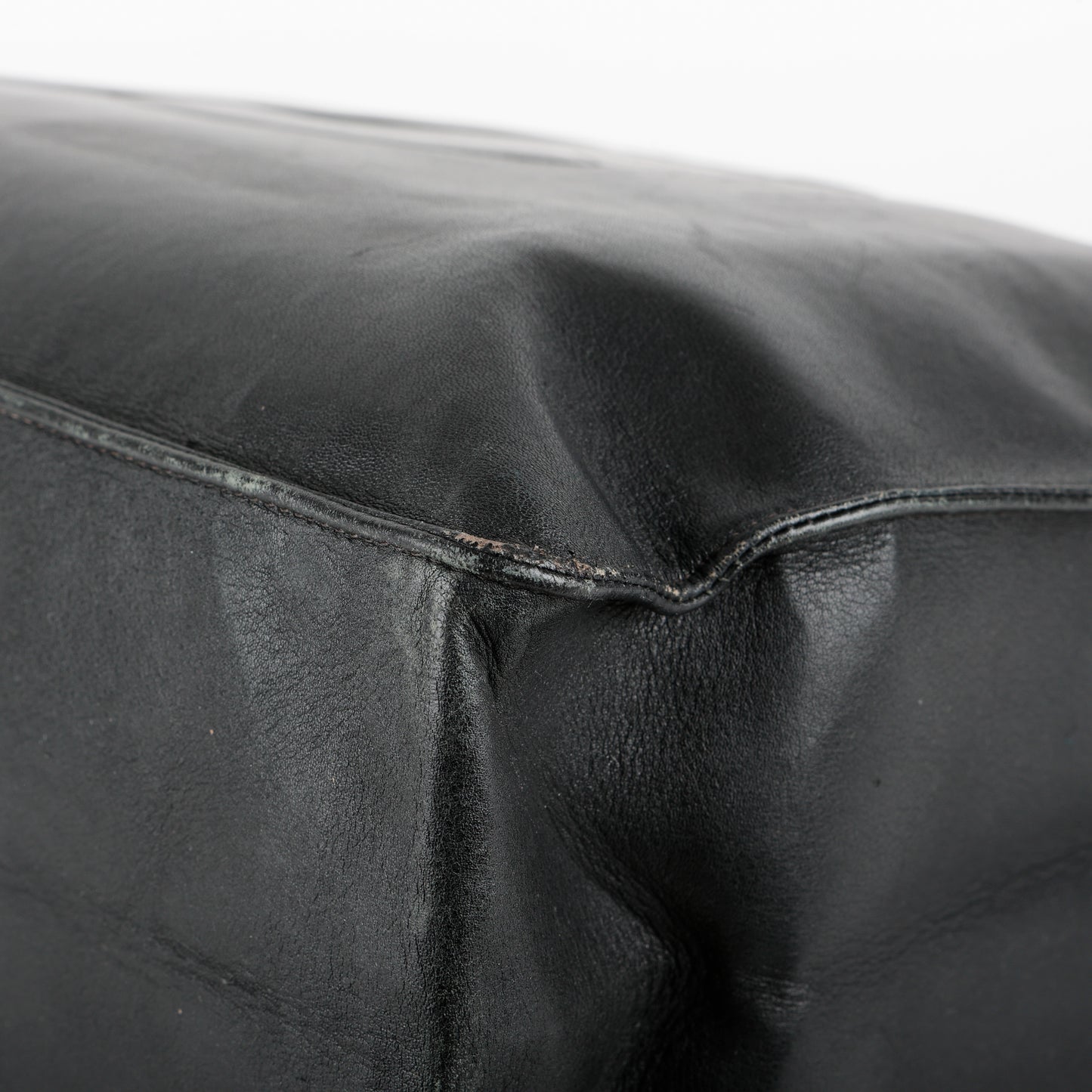 XL Chain Tote, Black Lambskin