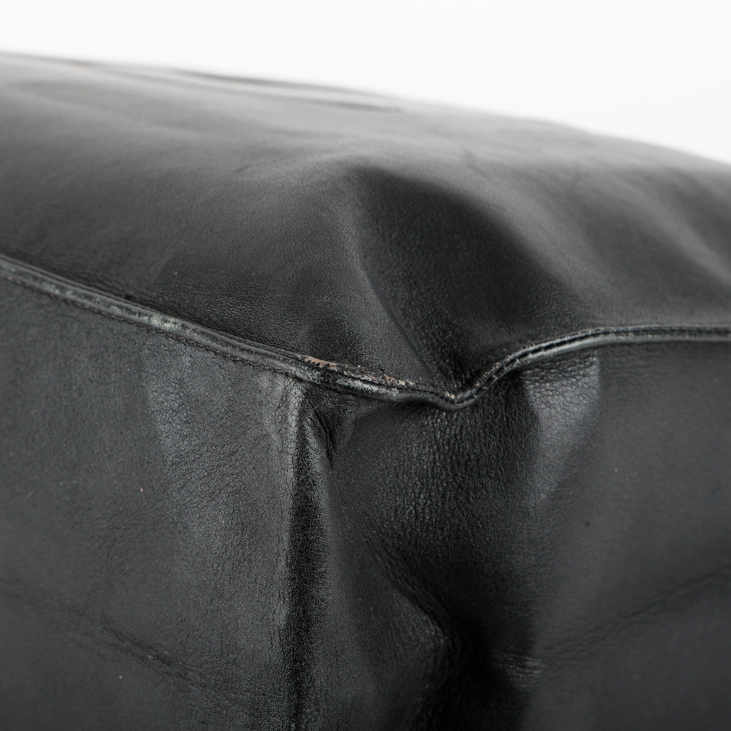 XL Chain Tote, Black Lambskin