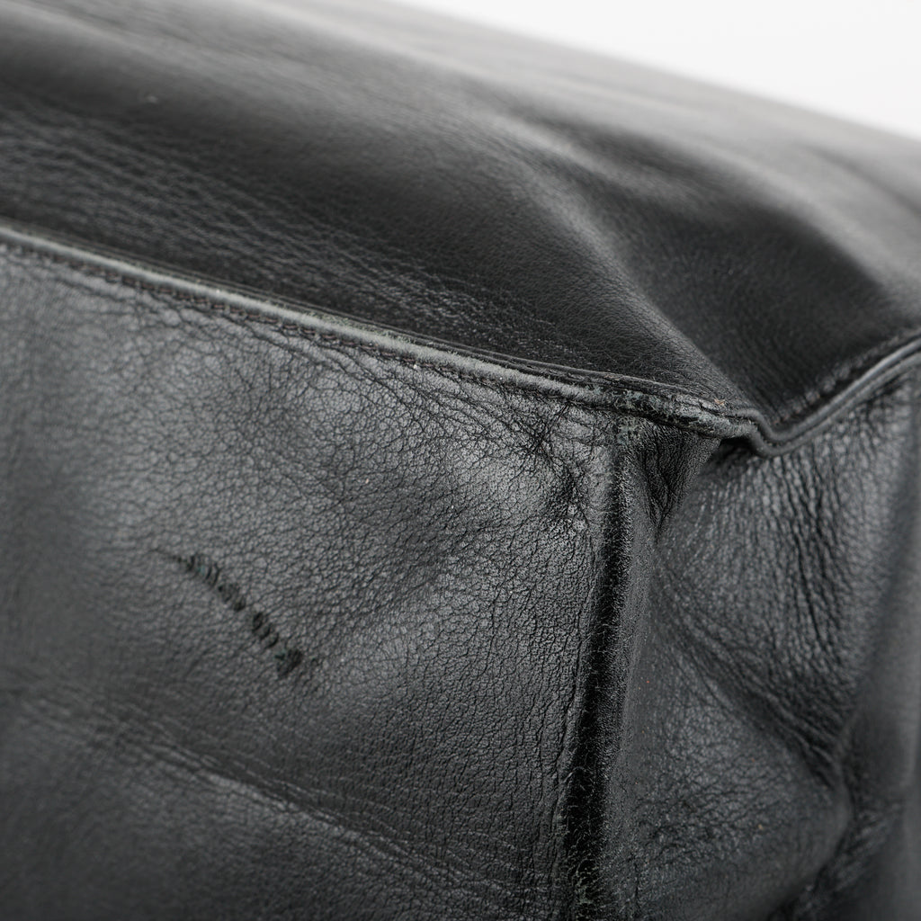 XL Chain Tote, Black Lambskin