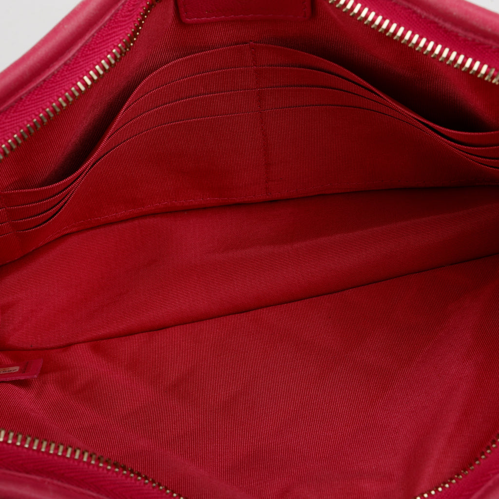 Pink Tweed PVC Pouch