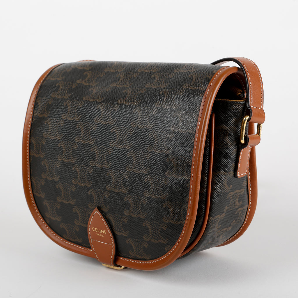 Triomphe Canvas Folco Bag Tan