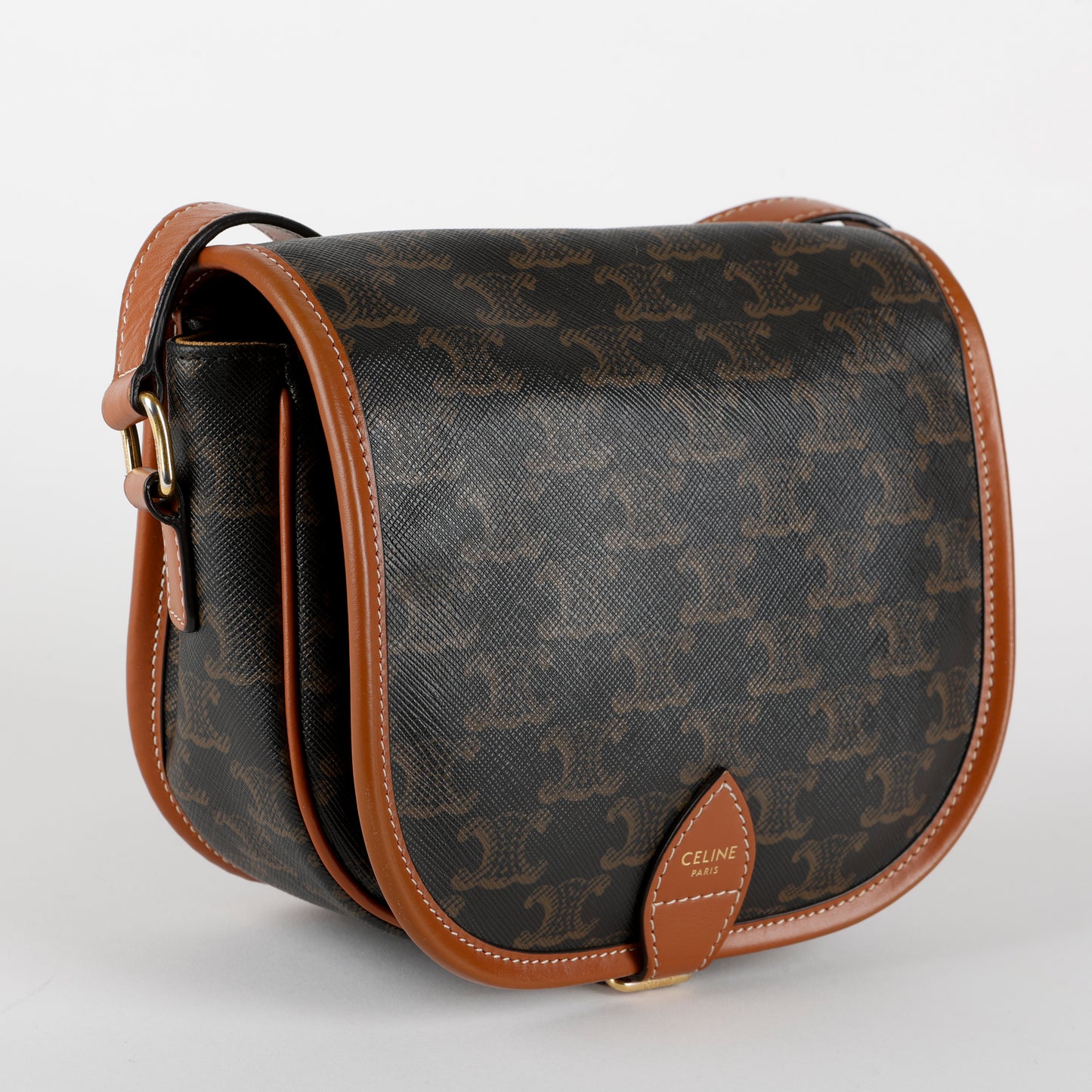 Triomphe Canvas Folco Bag Tan