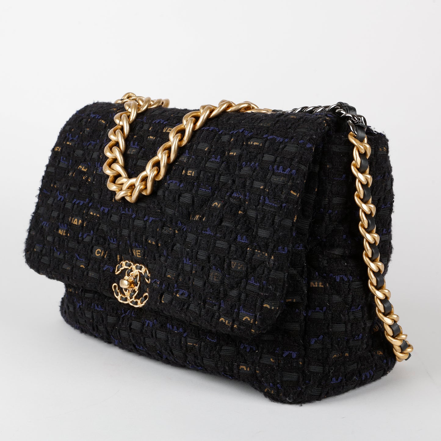 Maxi 19 Ribbon Tweed, Black and Navy