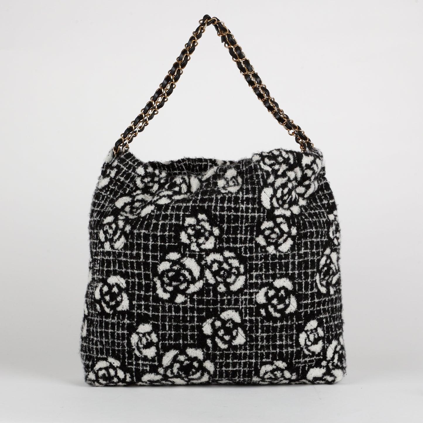 Medium 22 Camellia, Black White Cashmere