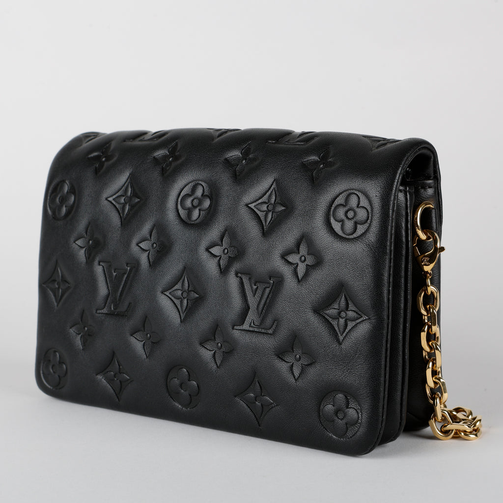 Coussin Pochette, Black Lambskin