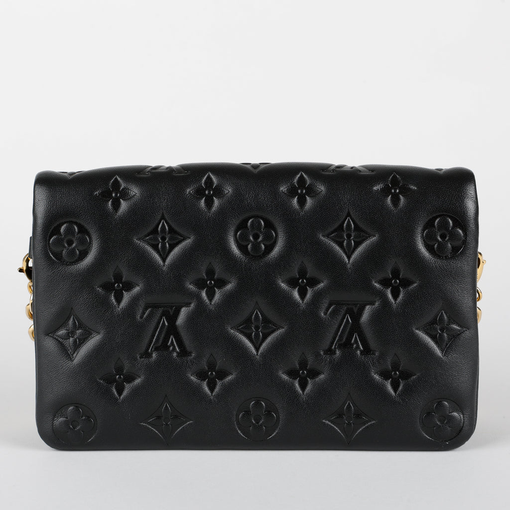 Coussin Pochette, Black Lambskin