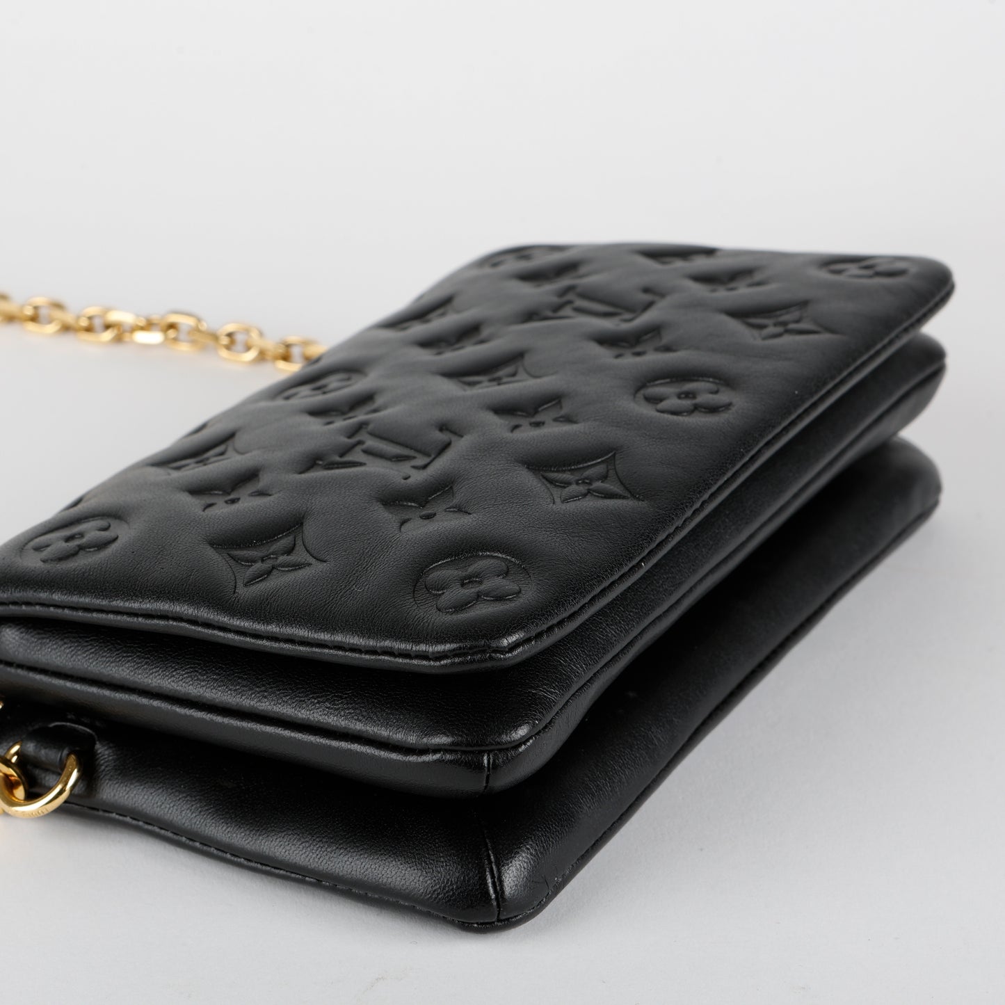 Coussin Pochette, Black Lambskin