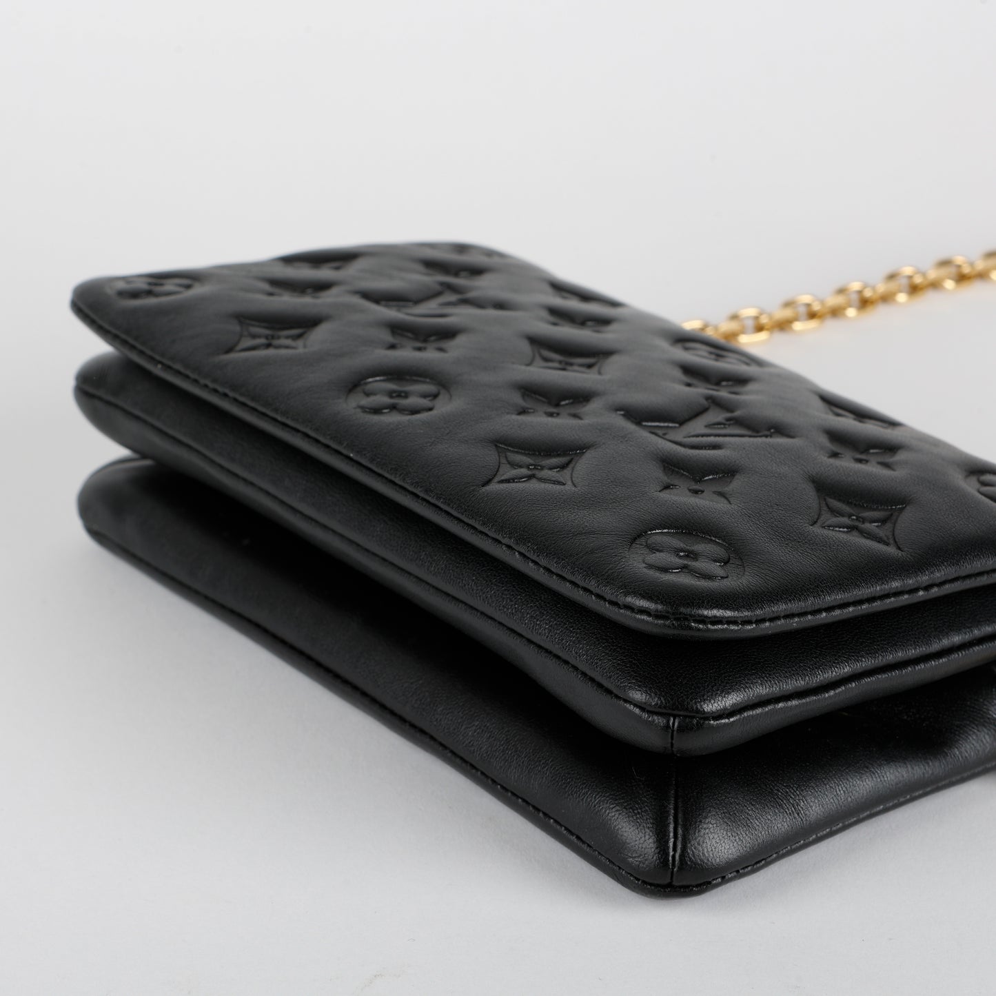 Coussin Pochette, Black Lambskin