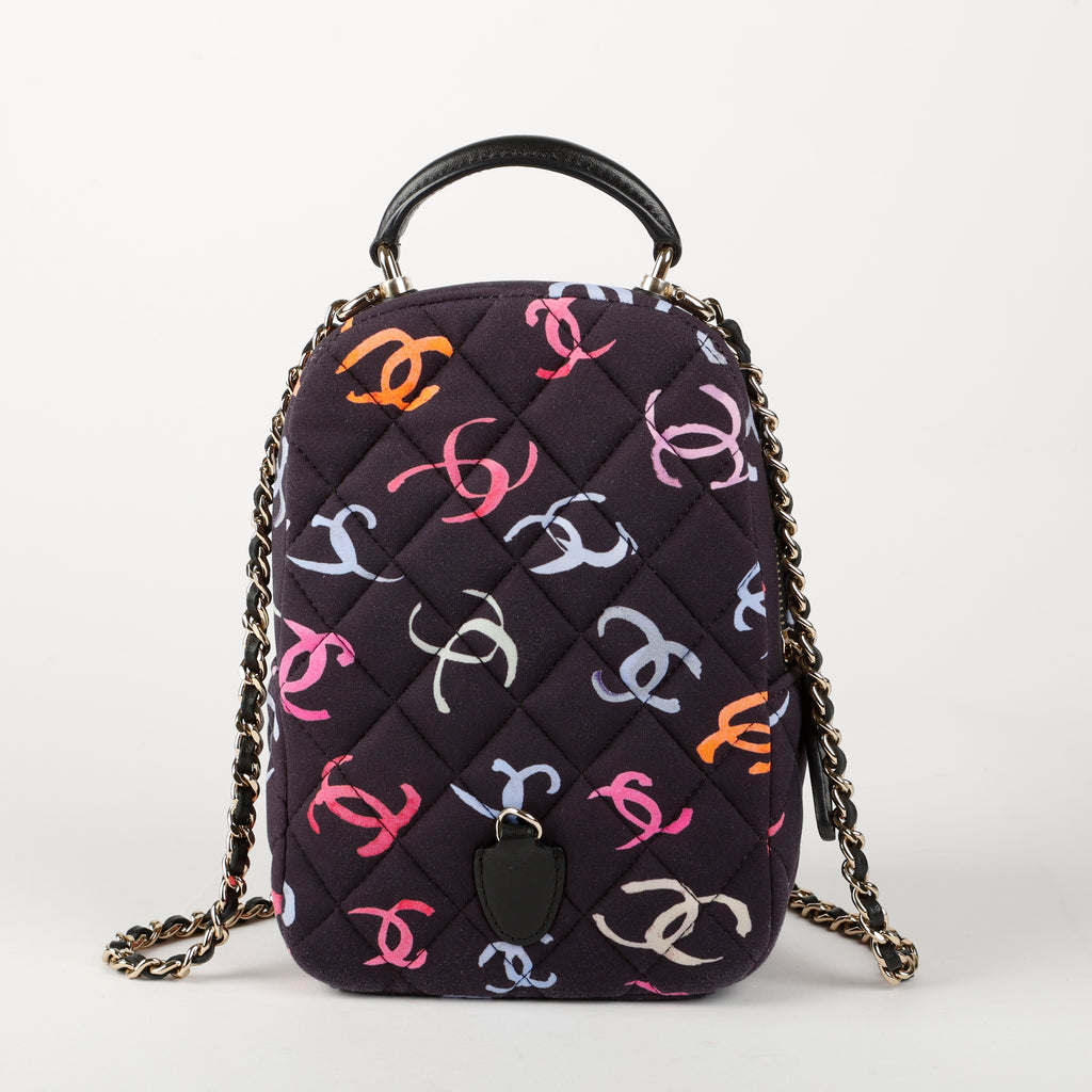 Fabric CC Mini Backpack Navy Blue