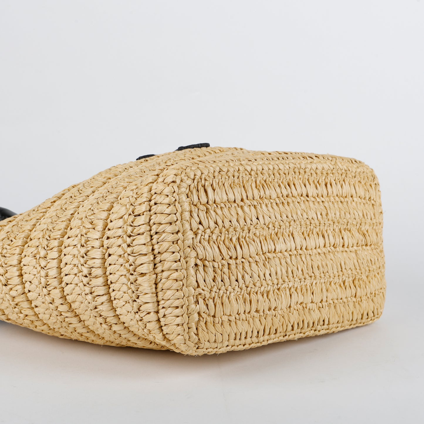 Small Crochet Leather Tote