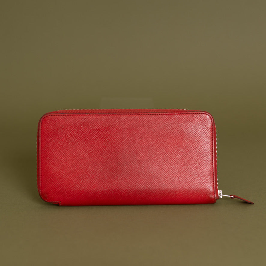 Zippy Silk In Wallet, Red Epsom 8570