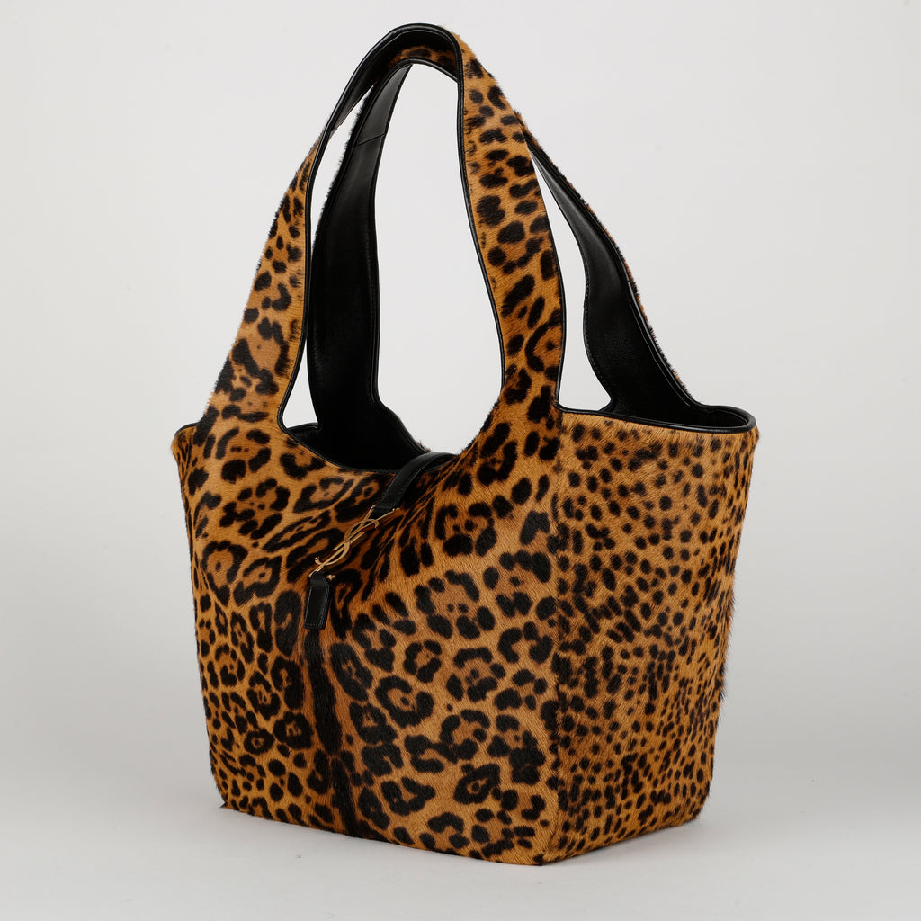 Le 5 A 7 Bea Tote Leopard Calfskin