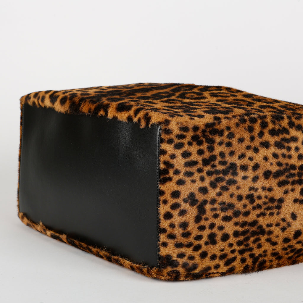 Le 5 A 7 Bea Tote Leopard Calfskin
