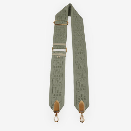 Knit FF Motif Strap, Pistachio Green