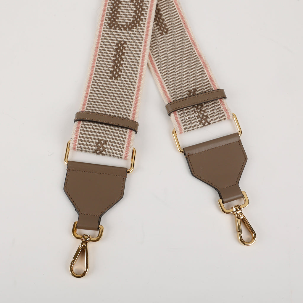 Logo Adjustable Strap, Pink Beige Taupe