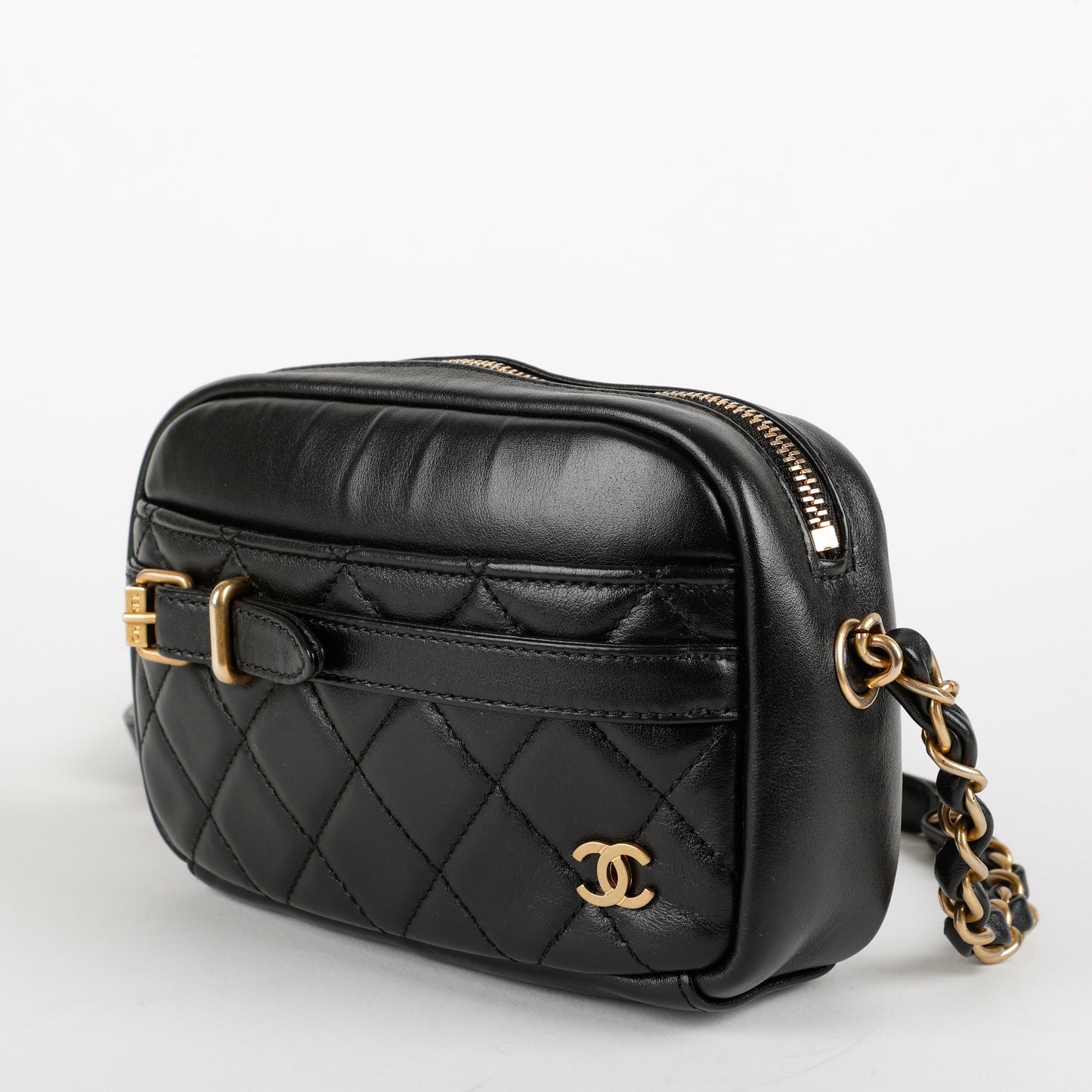 Buckle CC Camera Bag Lambskin, Black