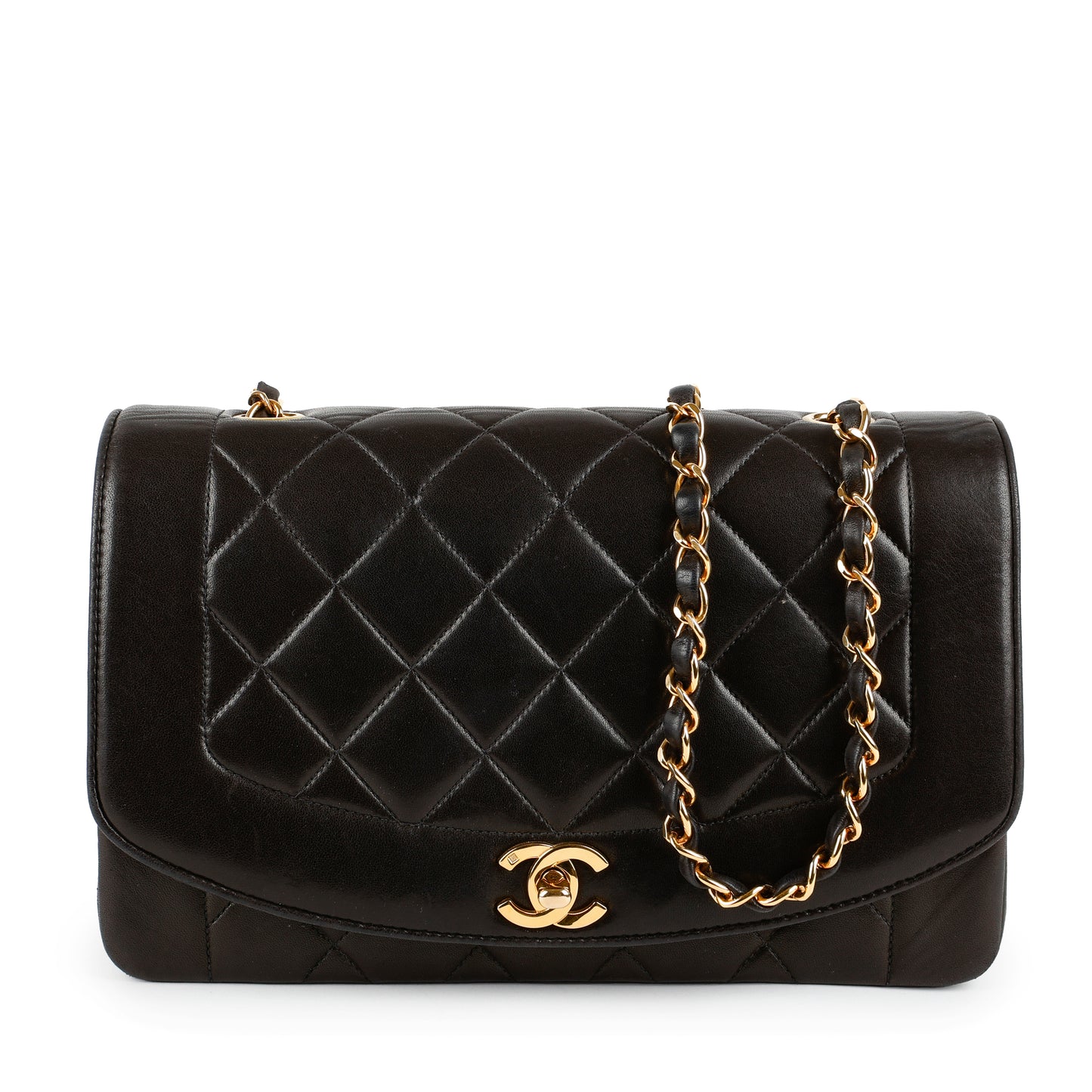 Vintage Diana Lambskin, Black