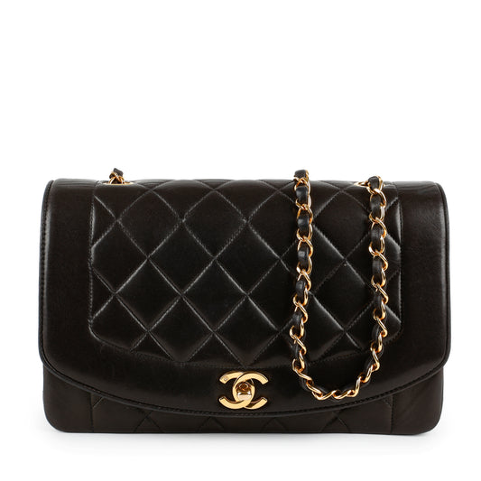 Vintage Diana Lambskin, Black