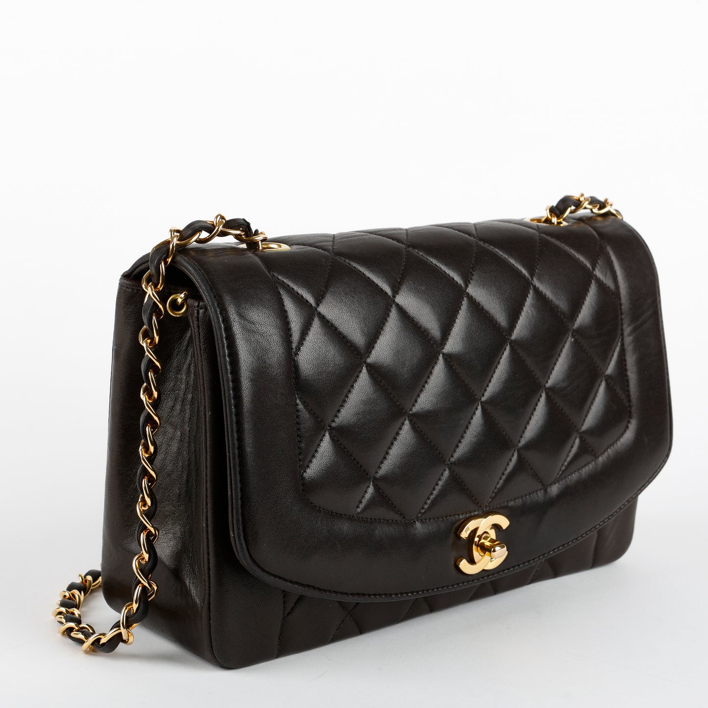 Vintage Diana Lambskin, Black