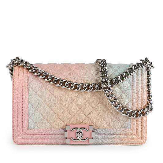 New Medium Boy Bag, Rainbow Ombre