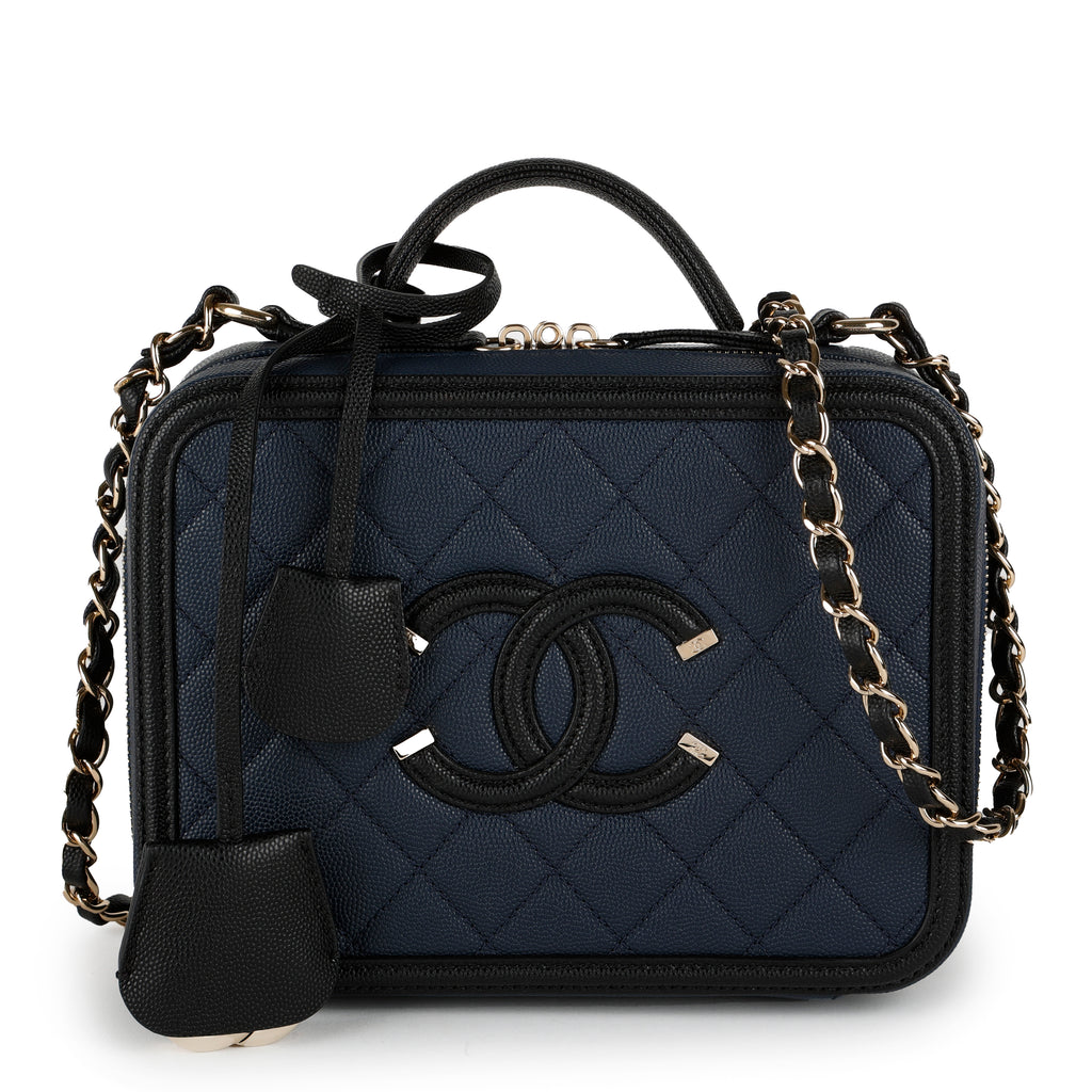 Medium Filigree Vanity, Navy/Black