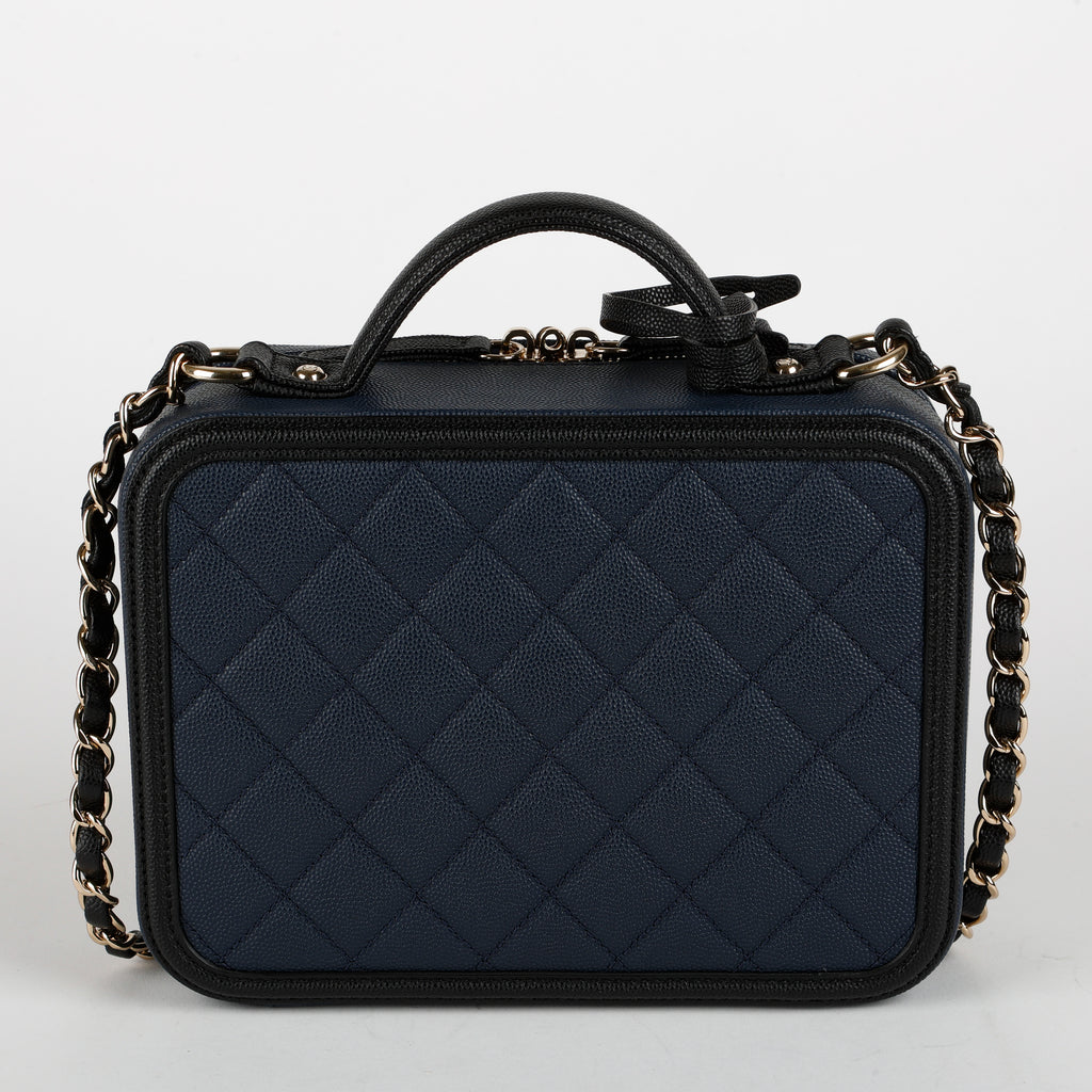 Medium Filigree Vanity, Navy/Black