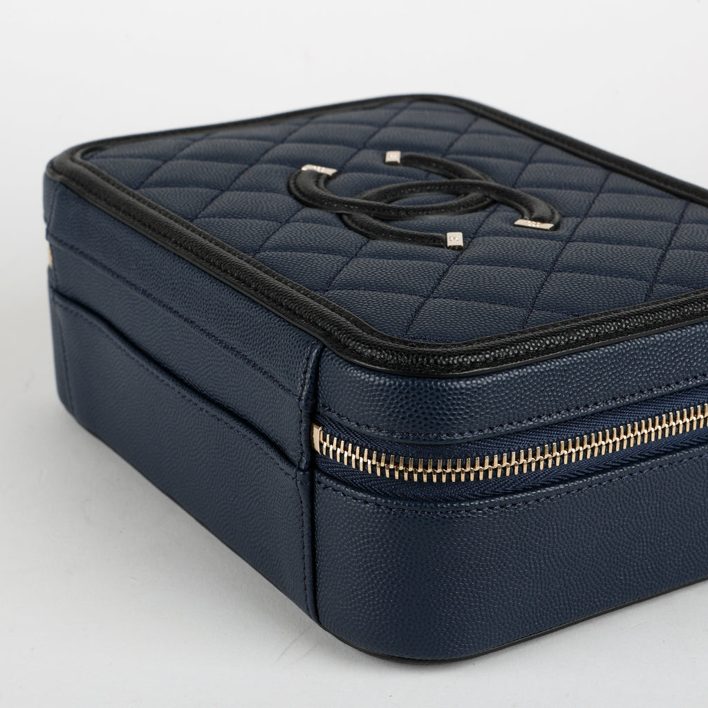 Medium Filigree Vanity, Navy/Black