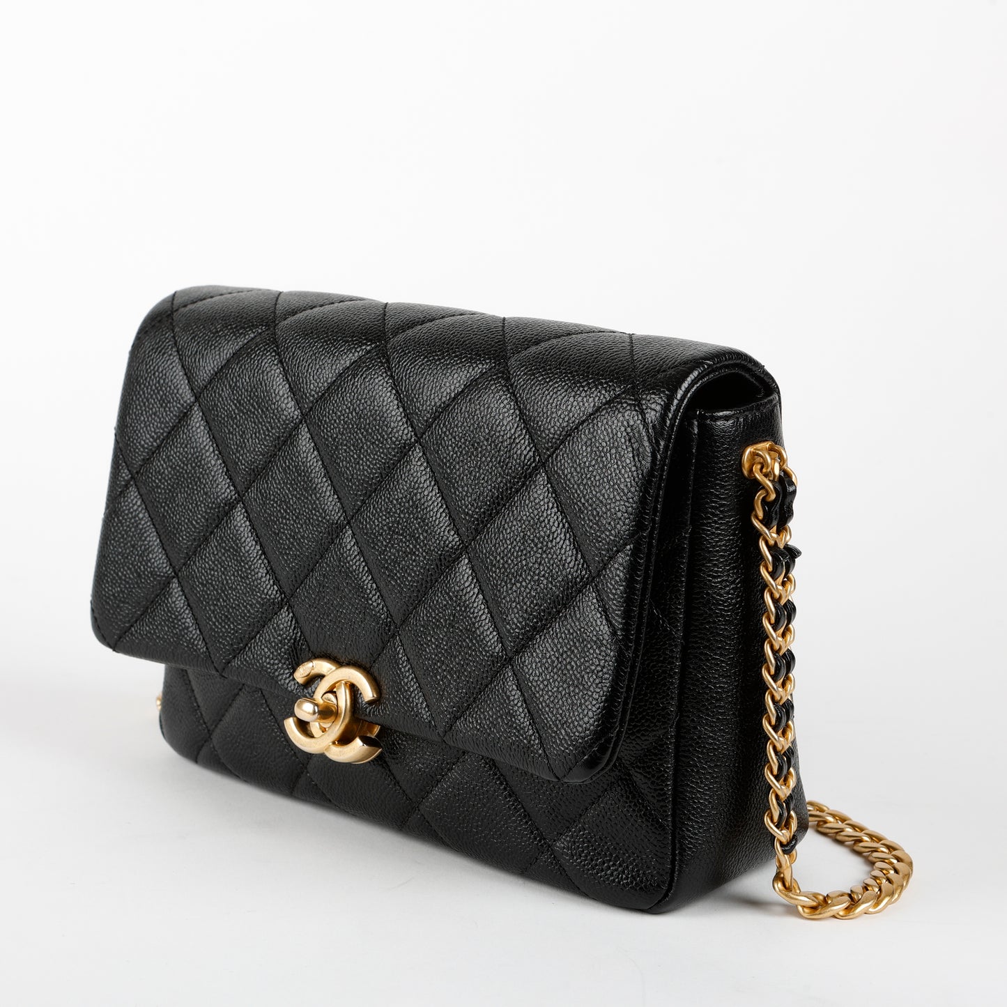 Small Melody Flap Bag, Black