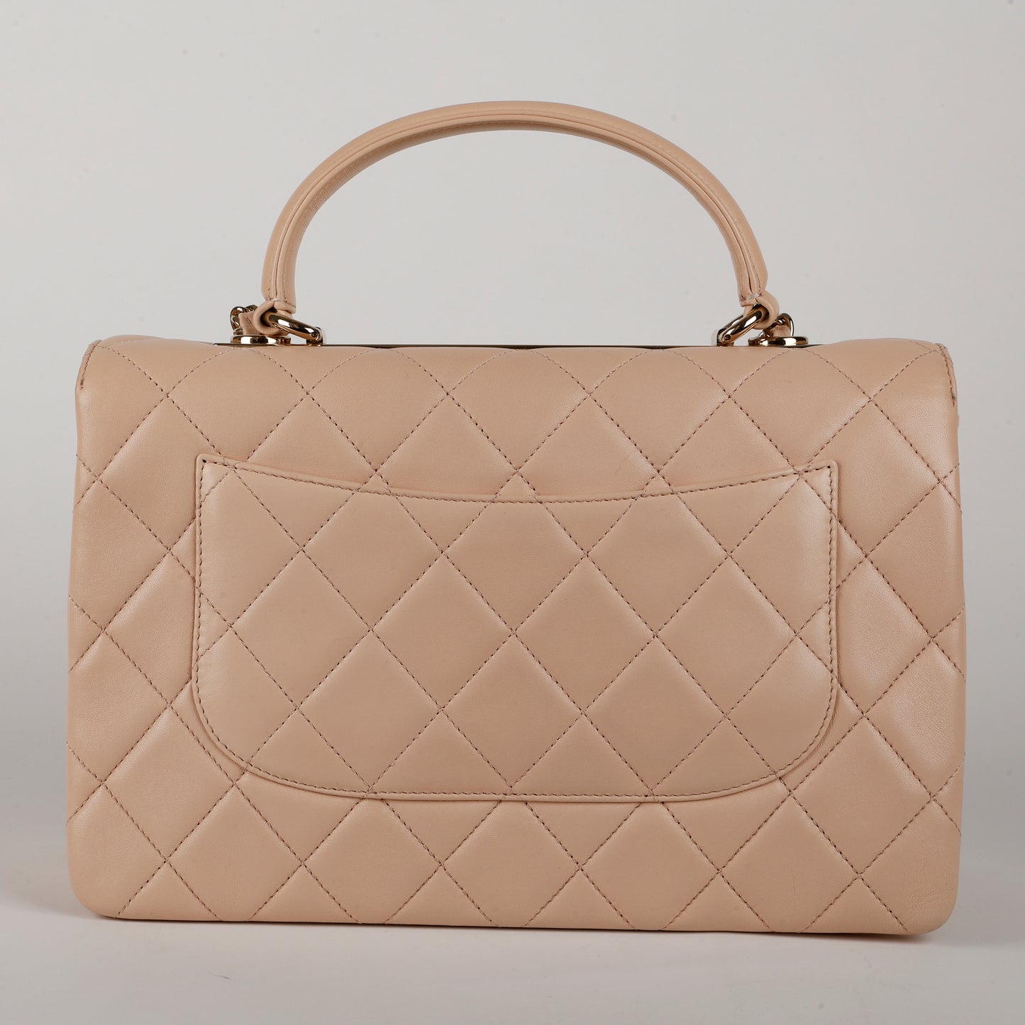 Medium Trendy, Beige Lambskin