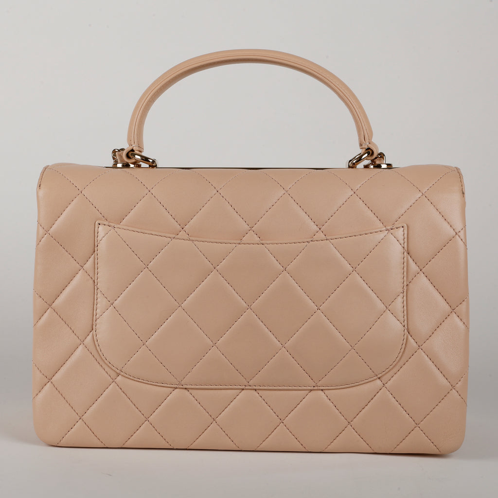 Medium Trendy, Beige Lambskin