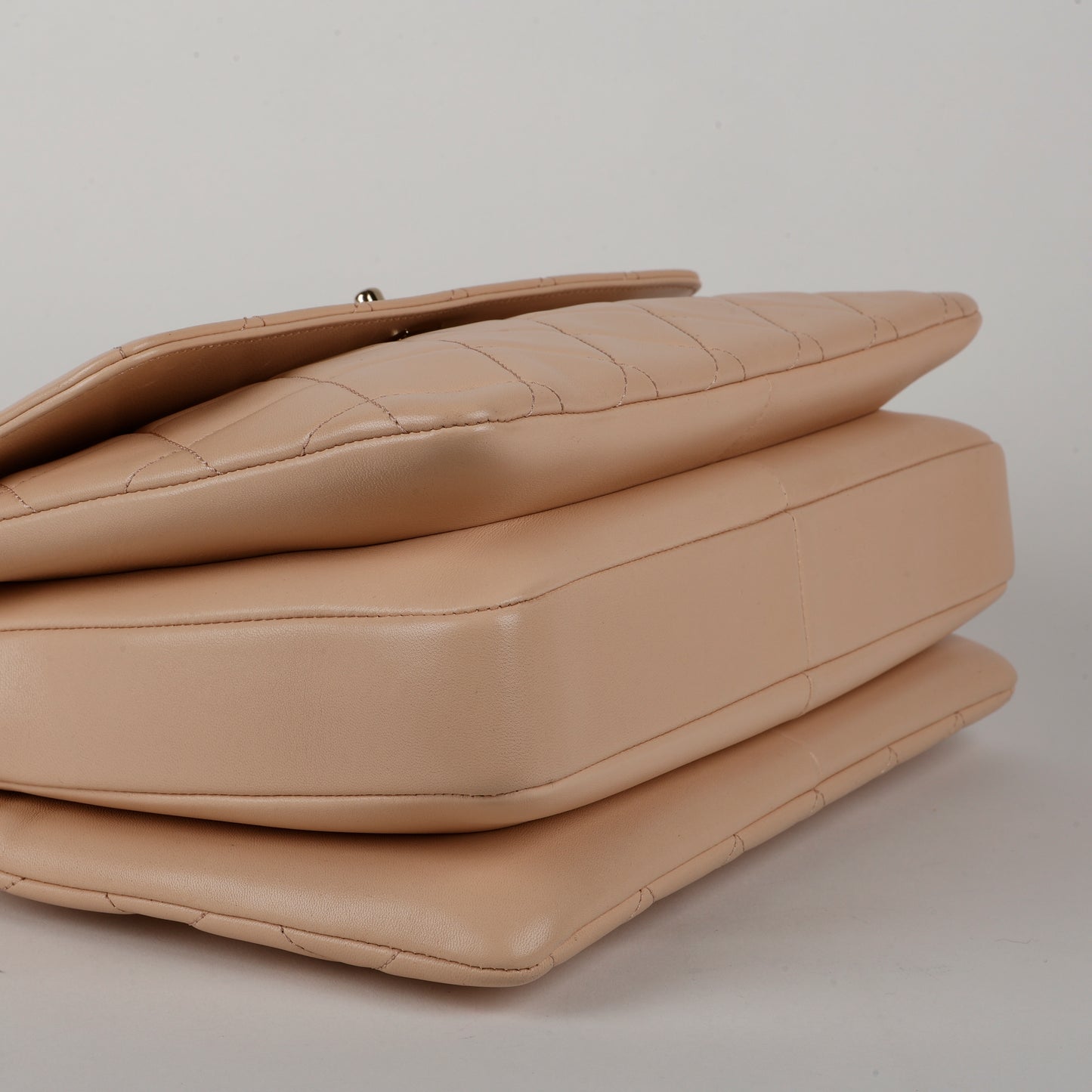 Medium Trendy, Beige Lambskin