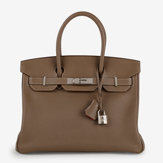 Birkin 30 HSS Etoupe Orange Chevre Mysore 12884