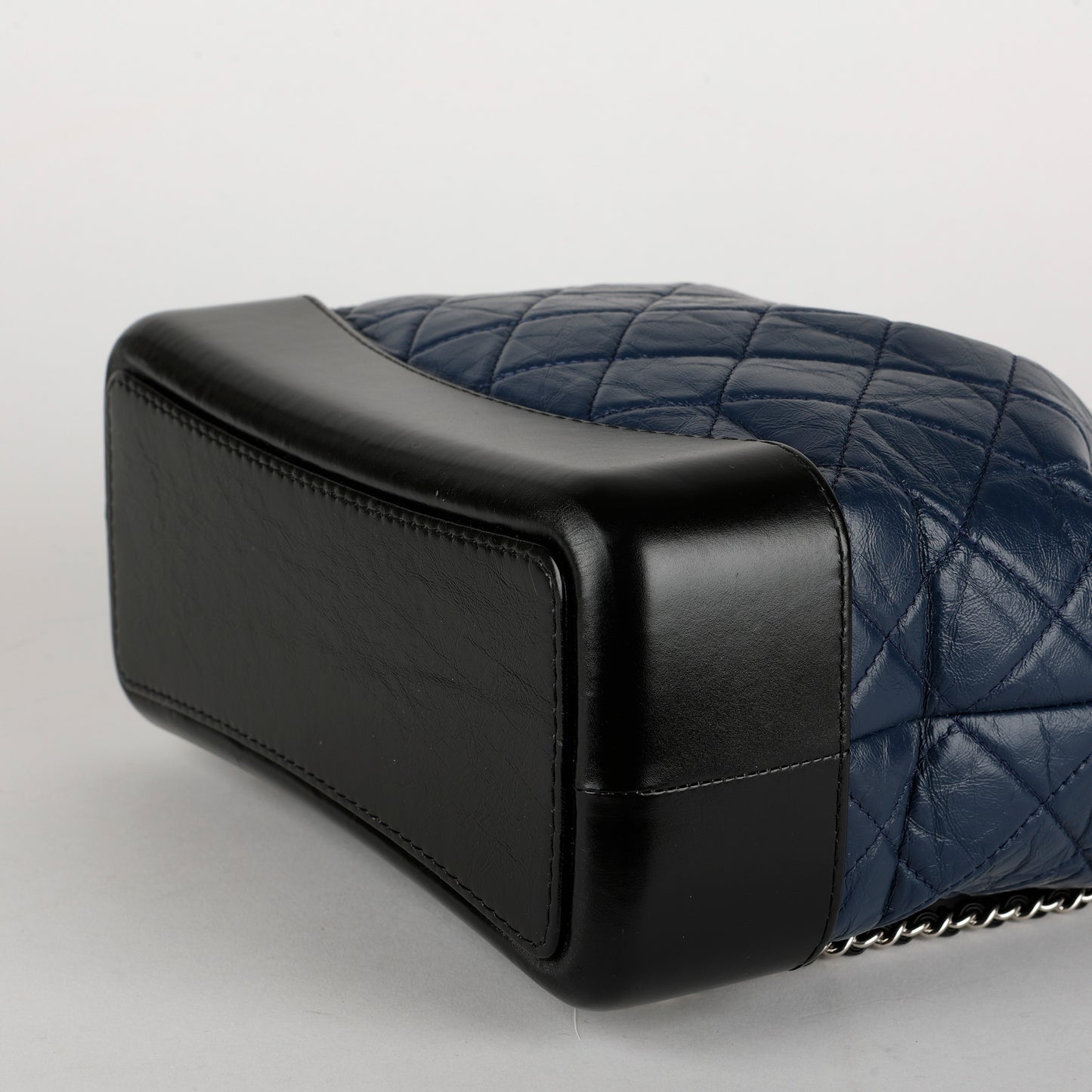 Medium Gabrielle Backpack, Aged Calfskin Navy/Black