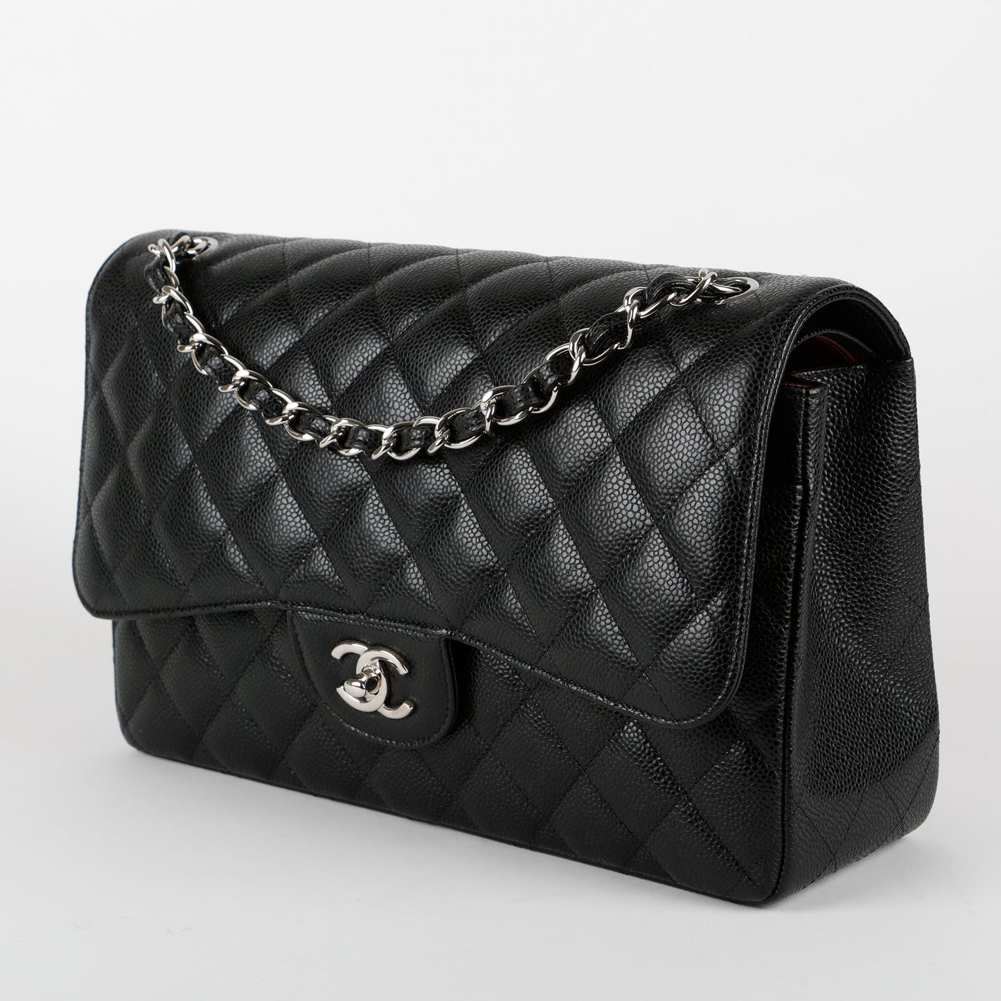 Jumbo Double Flap, Black Caviar