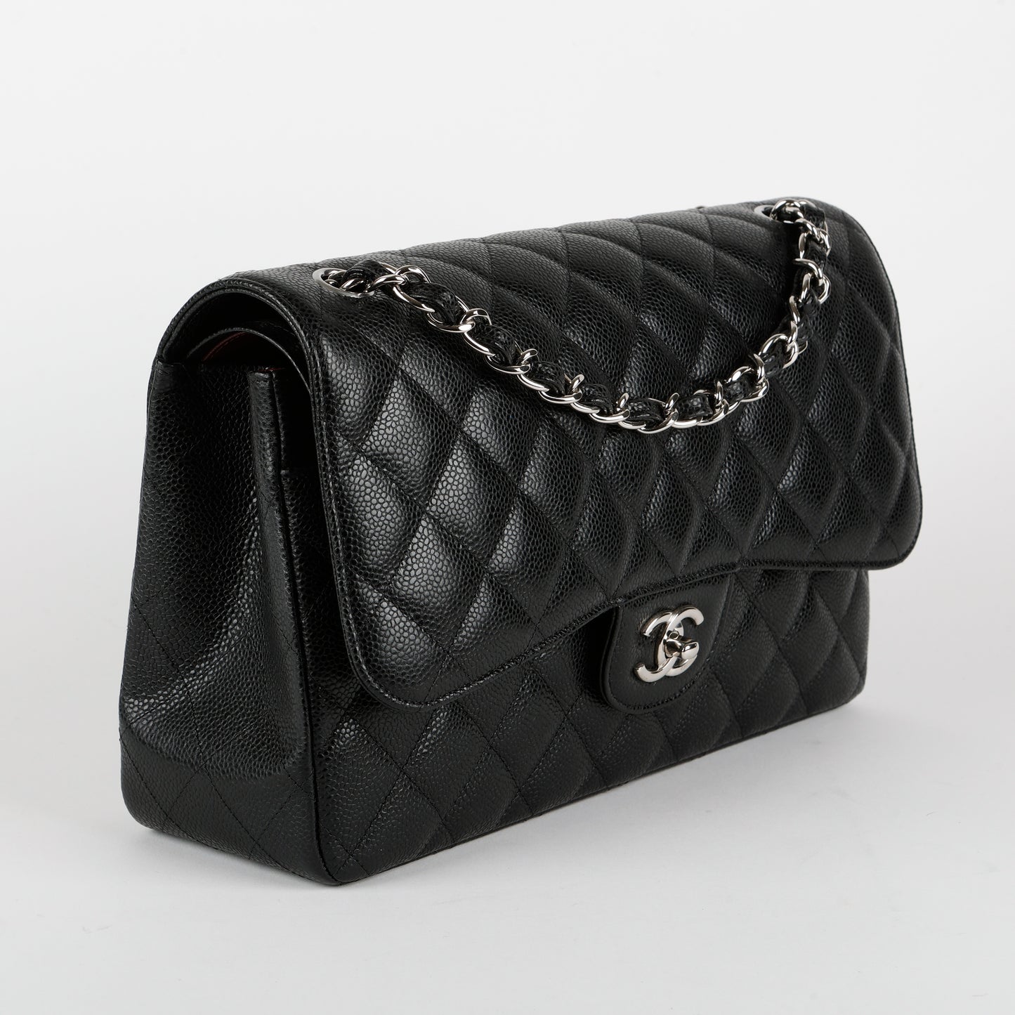 Jumbo Double Flap, Black Caviar