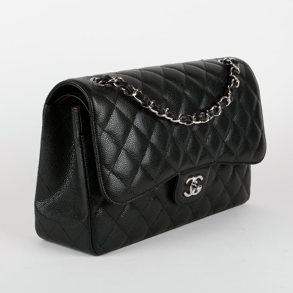Jumbo Double Flap, Black Caviar
