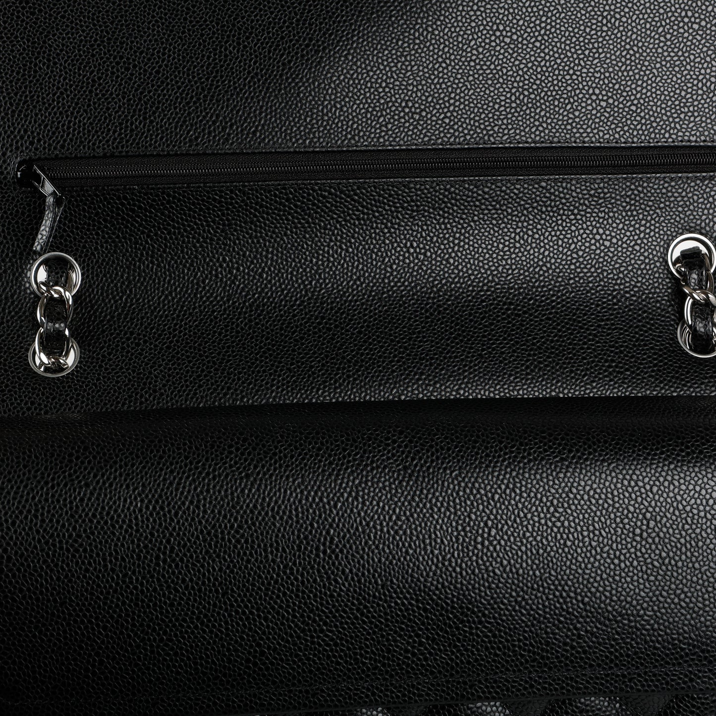 Jumbo Double Flap, Black Caviar