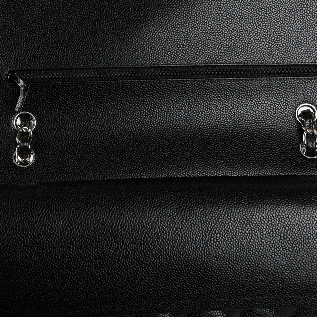 Jumbo Double Flap, Black Caviar