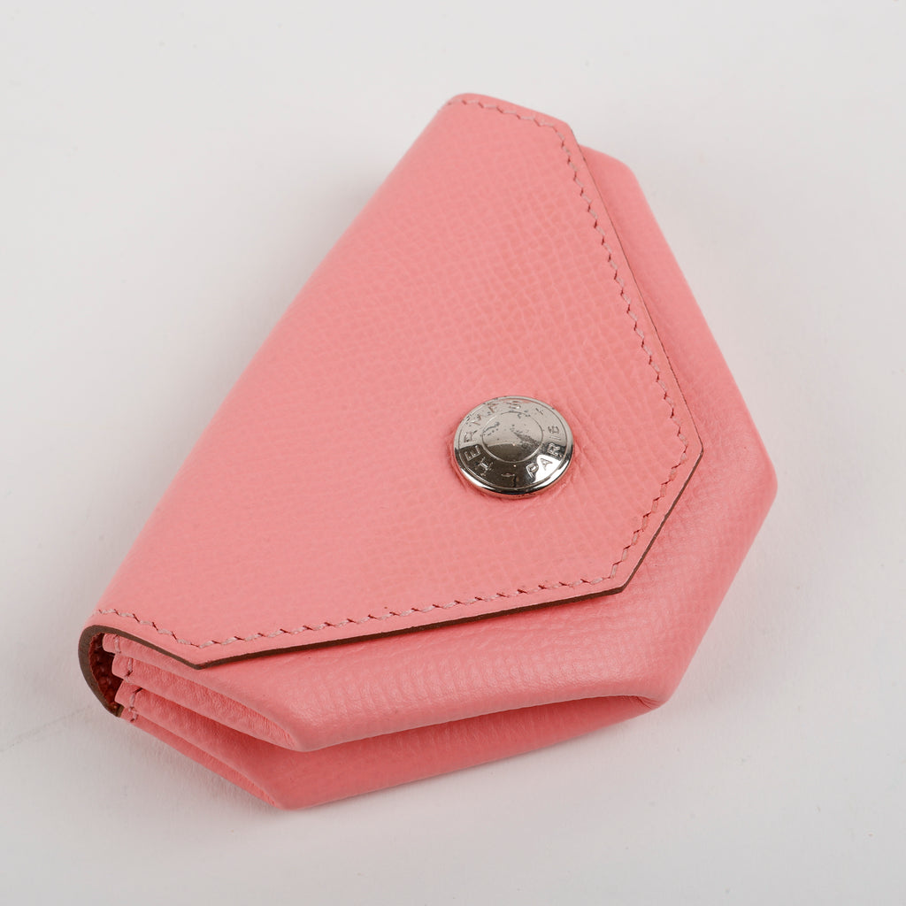 Levain Quatre Coin Purse, Rose Confetti Epsom
