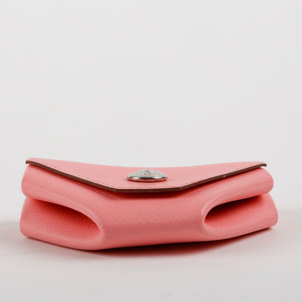 Levain Quatre Coin Purse, Rose Confetti Epsom