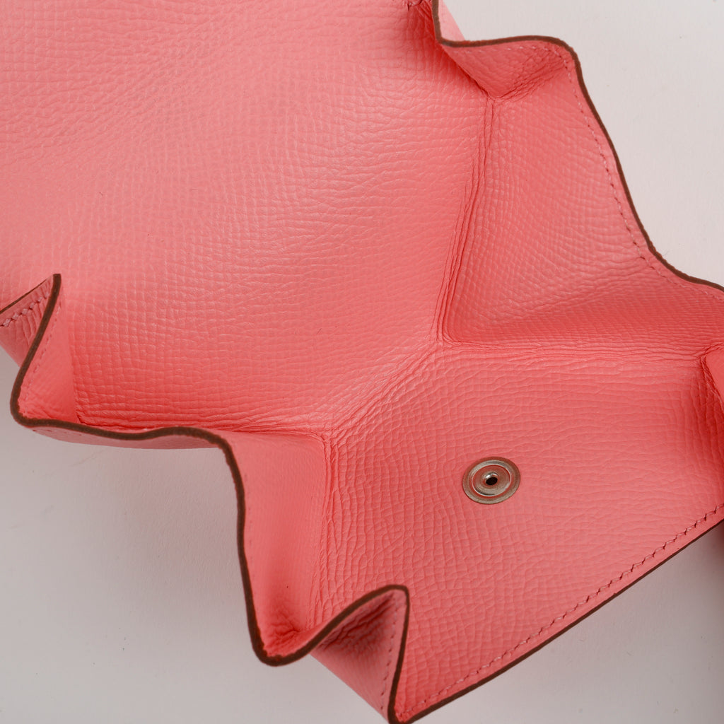 Levain Quatre Coin Purse, Rose Confetti Epsom