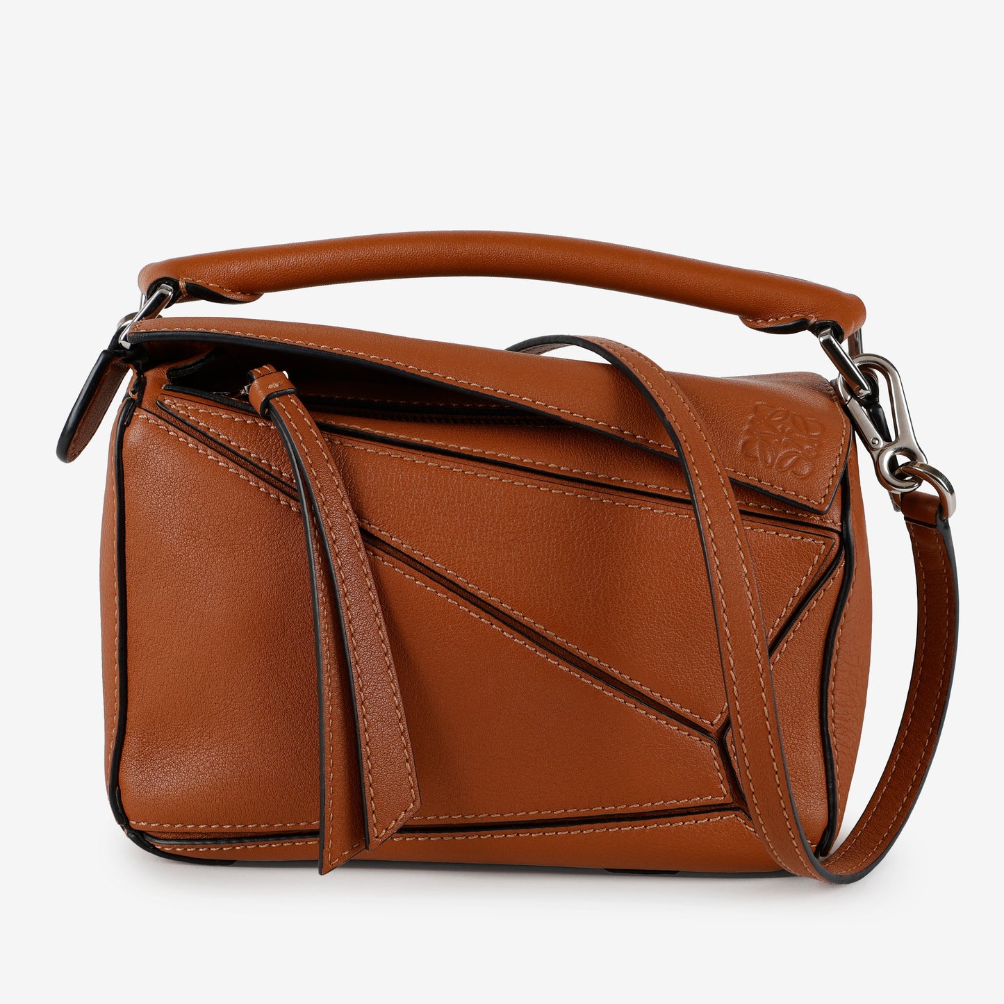 Mini Puzzle Bag, Tan Calfskin