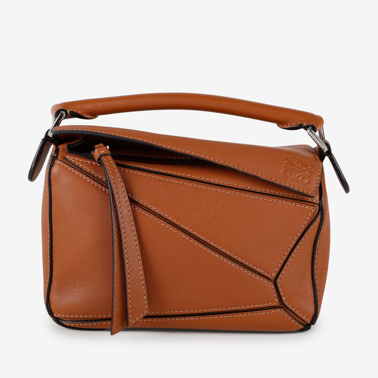 Mini Puzzle Bag, Tan Calfskin