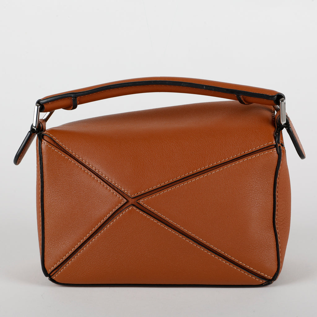 Mini Puzzle Bag, Tan Calfskin