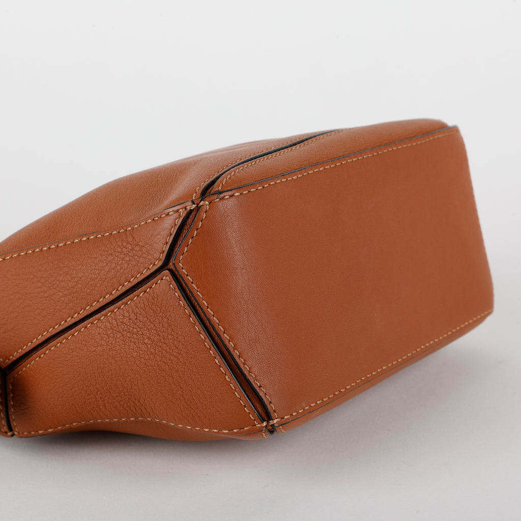 Mini Puzzle Bag, Tan Calfskin