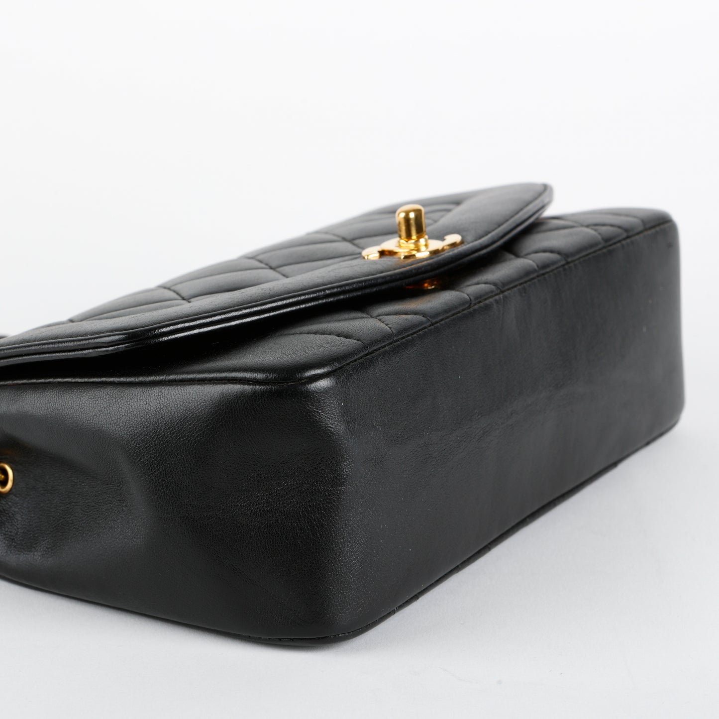 Small Diana, Black Lambskin