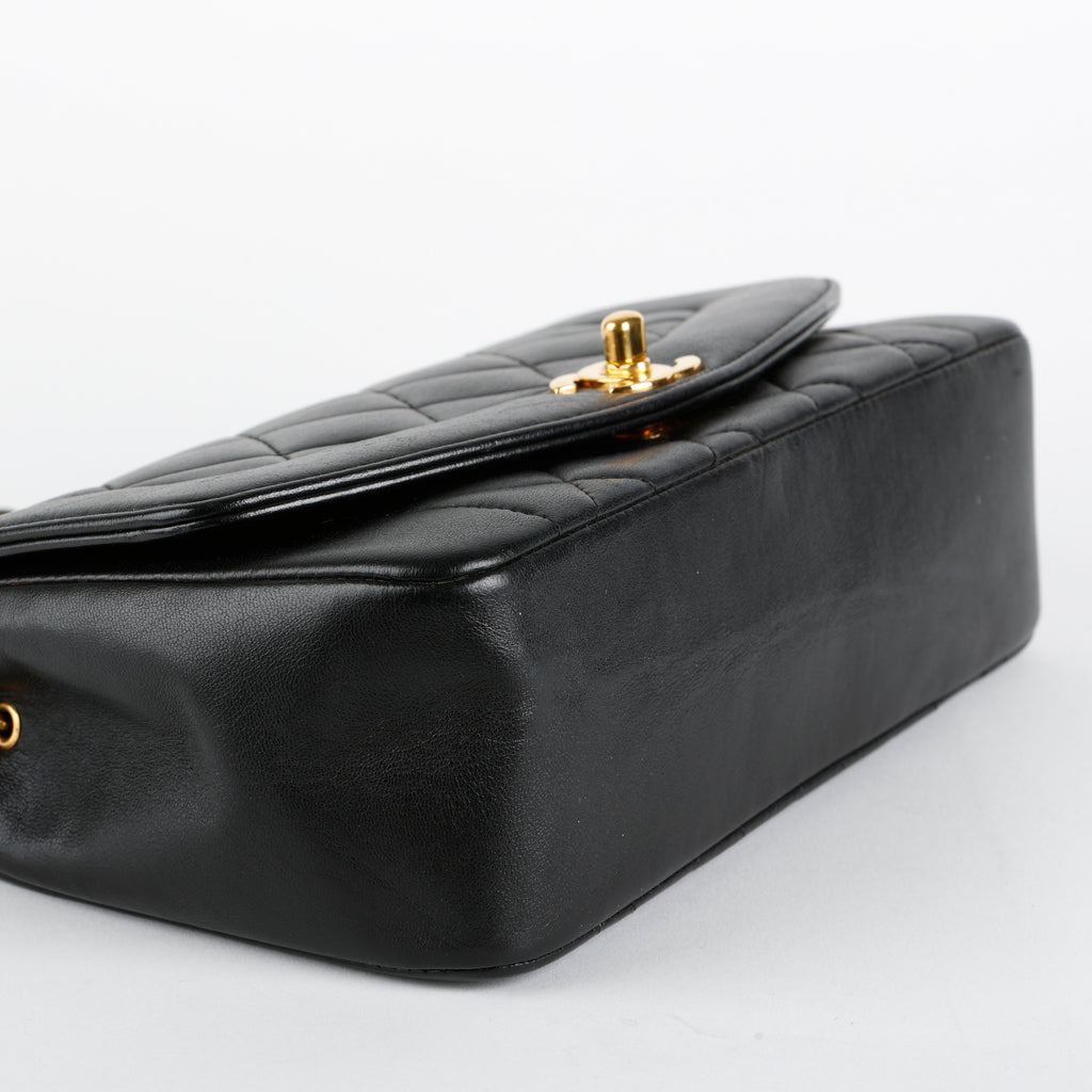 Small Diana, Black Lambskin